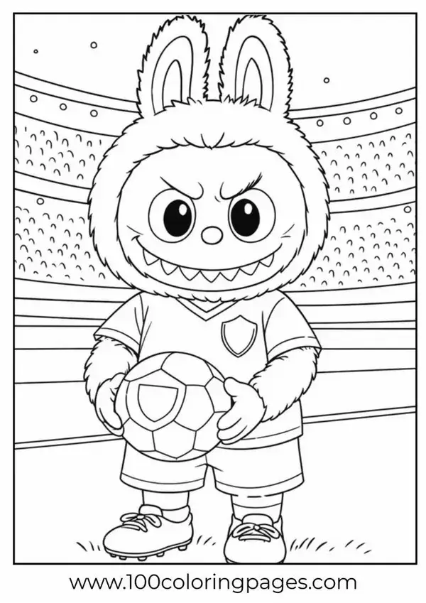 Hình tô Labubu ngồi đọc sách bên chú mèo trắng