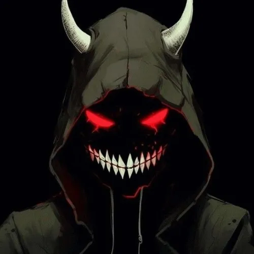 Hình profile cute tương tác màu đỏ đen trên gương mặt nghiêng nhẹ