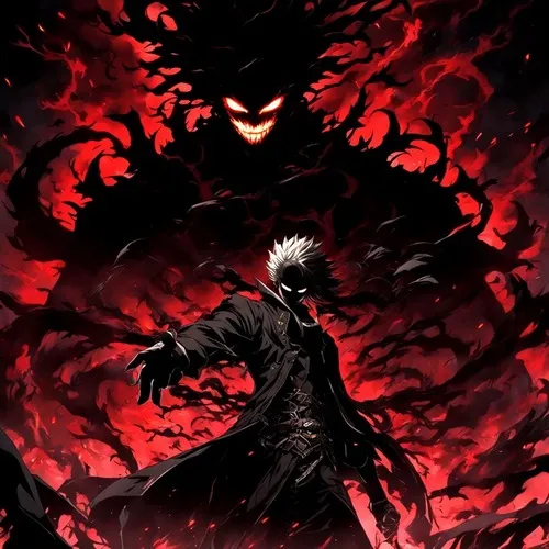 Bộ avatar anime nam aura ác quỷ cho người thích phong cách trầm và quyền lực