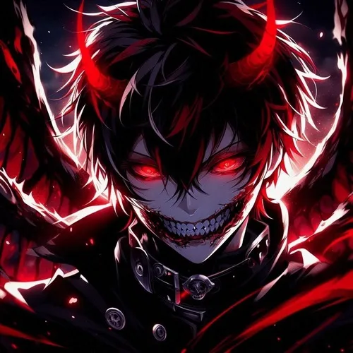 Hình profile vết nứt da hòa hiệu ứng quỷ khí mờ