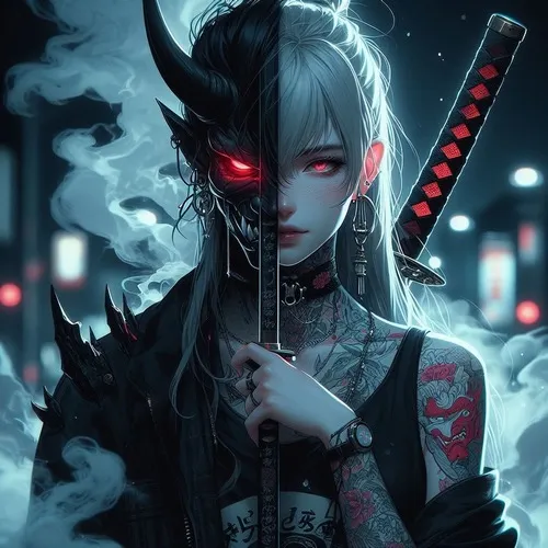 Avatar Instagram biểu cảm lạnh kết hợp khói phủ nền mờ ảo