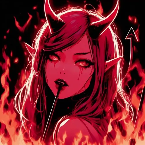 Ảnh đại diện ngầu chi tiết sừng hòa với khí đêm sâu đặc