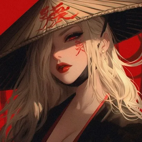 Ảnh đại diện nền đen đẩy mạnh tông đỏ đen sắc gắt