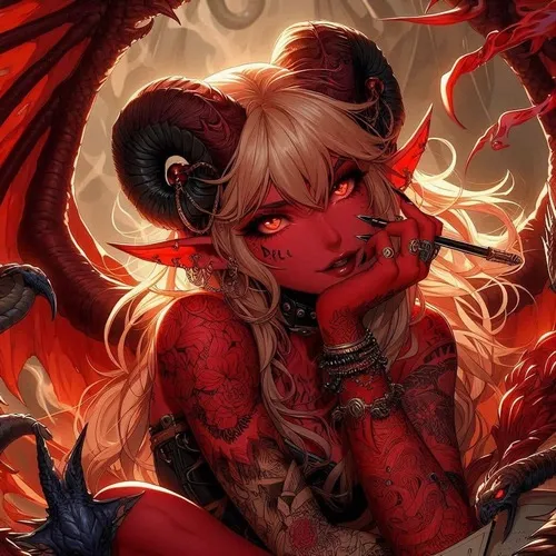 Ảnh đại diện ác quỷ dành cho nữ thích vibe dark và ánh nhìn sắc lạnh