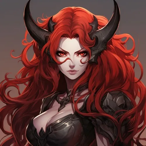 Hình avatar cute hình profile ác nữ với đường nét mặt