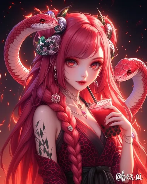 Bộ avatar ác quỷ cho nữ mang vibe lạnh lùng và sắc thái quyền lực