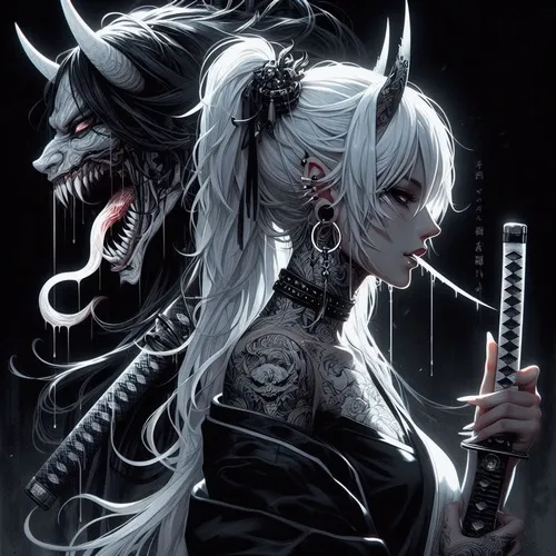 Avatar ác quỷ nữ dành cho bạn thích tạo dấu ấn mạnh trên trang cá nhân