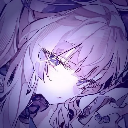 Avatar anime nữ ánh sáng tím xanh giúp profile khác biệt trên mọi nền tảng