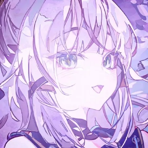 Avatar Instagram anime nữ sáng xen đường nét mảnh trong nền mờ