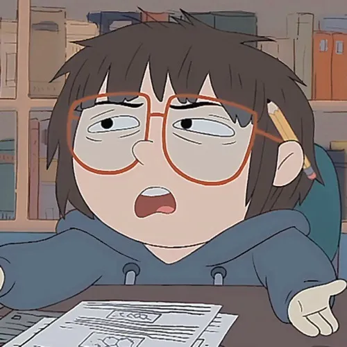 Ảnh avatar nhân vật hoạt hình cận mắt sáng mềm