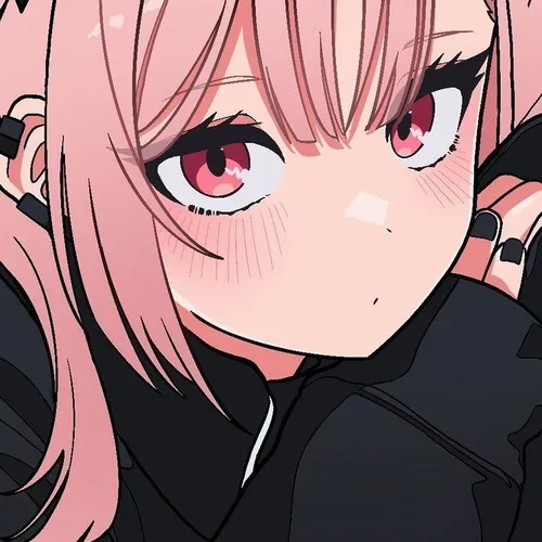 Avatar Instagram anime màu hồng cute dưới lớp ánh hồng ngọt