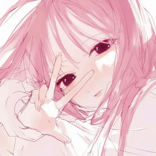 Ảnh avatar anime màu hồng cute trong tiệm truyện tranh nhỏ