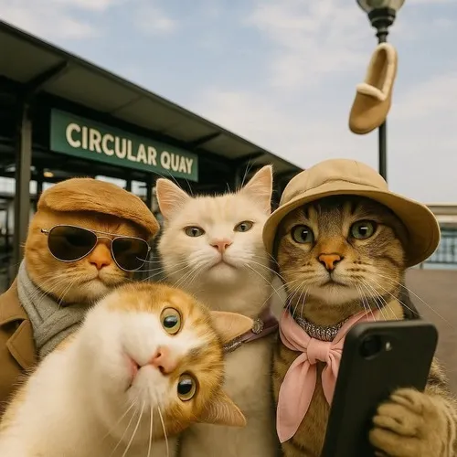 Ảnh avatar mèo hài hước với biểu cảm dí dỏm