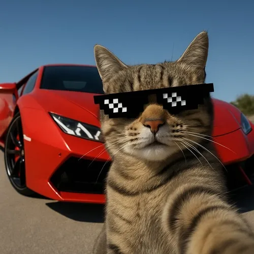 Mẫu avatar mèo đeo kính mang vibe trầm dành cho người thích phong cách cô độc