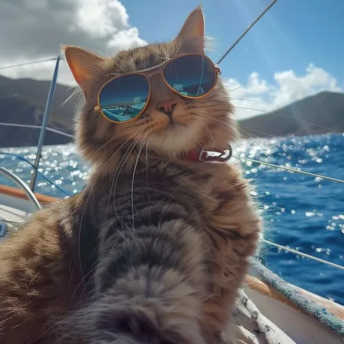 Hình đại diện Zalo mèo lạnh thu mình bán thân trong bố cục cận mặt sắc nét