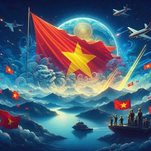 Hình profile avatar yêu nước chan chứa sắc vàng tươi