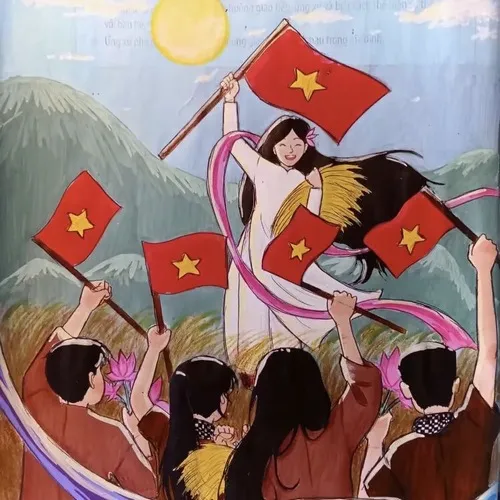 Avatar dễ thương avatar yêu nước tạo nhấn góc chụp bán thân