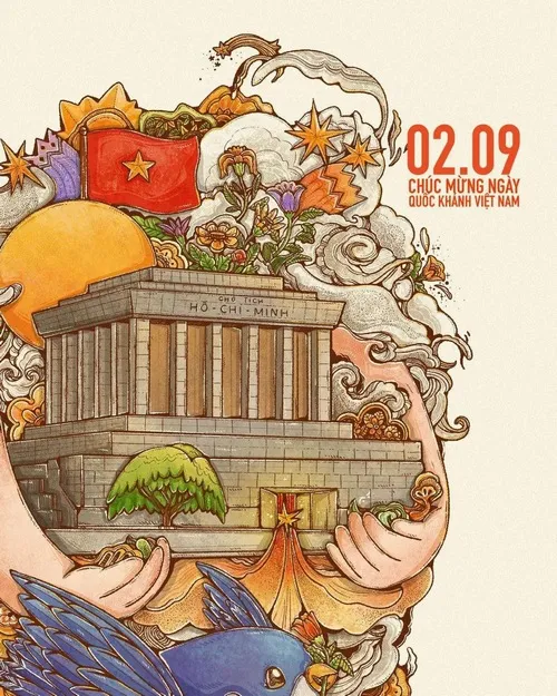 Chọn avatar yêu nước theo tông ấm để làm nổi bật cảm xúc đoàn kết