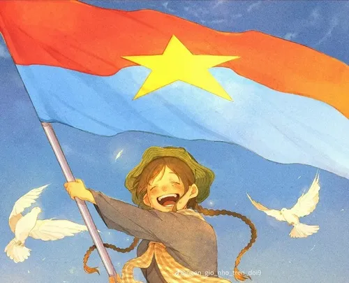 Avatar dễ thương avatar yêu nước nhấn dấu mốc tự tôn