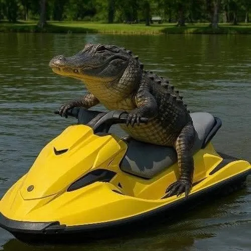 Khoảnh khắc cá sấu rình bờ nước mà mặt chịu đựng