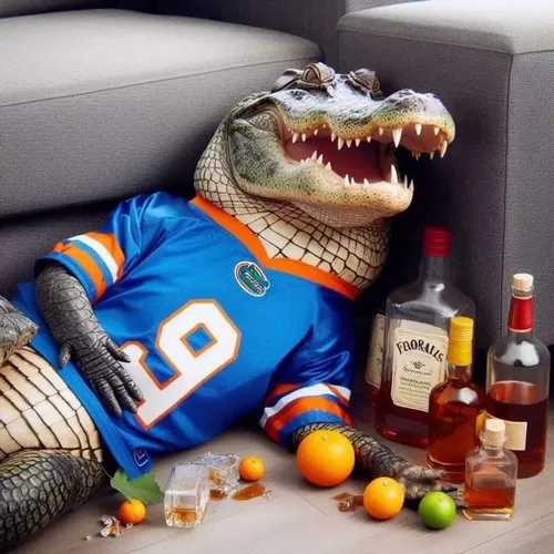 Ảnh meme cá sấu uống rượu