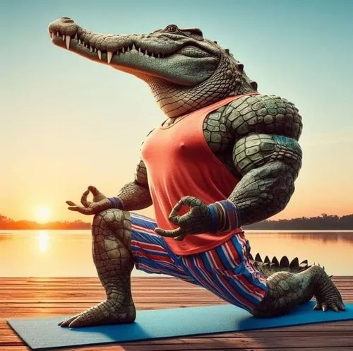 Ảnh chế cá sấu rúc dưới lau đầy điềm tĩnh mệt