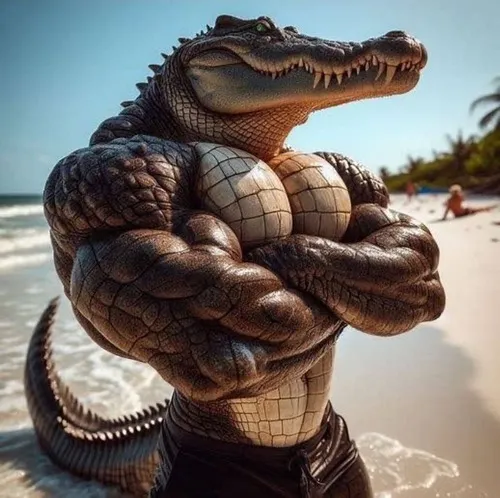 Khoảnh khắc cá sấu mắt gườm gườm như không muốn nói