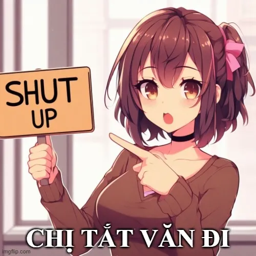 Hình chế meme vui biểu cảm khoanh tay thể hiện sự mệt mỏi cực mạnh.