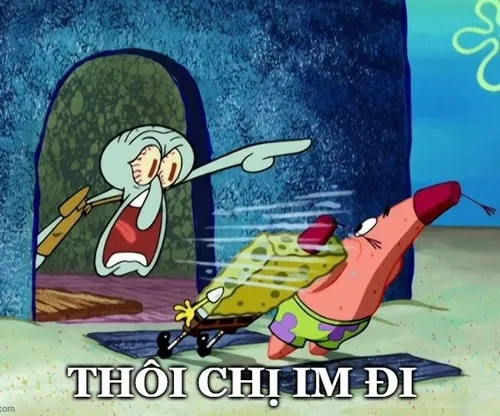 Ảnh chế khẩu hình như sắp thốt ra câu im đi rất dứt khoát.