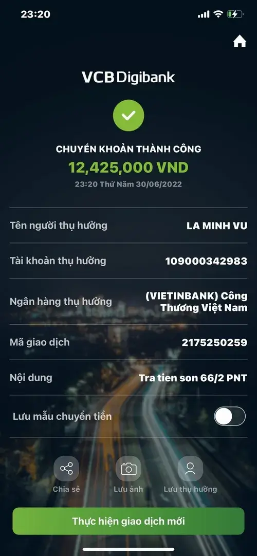 Ảnh chuyển khoản 5 triệu PG Bank với nội dung troll cực nhẹ