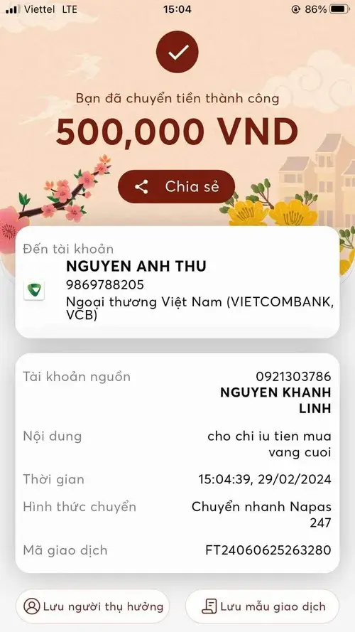 Hóa đơn Woori Vietnam số tiền lẻ tạo hiệu ứng buồn cười
