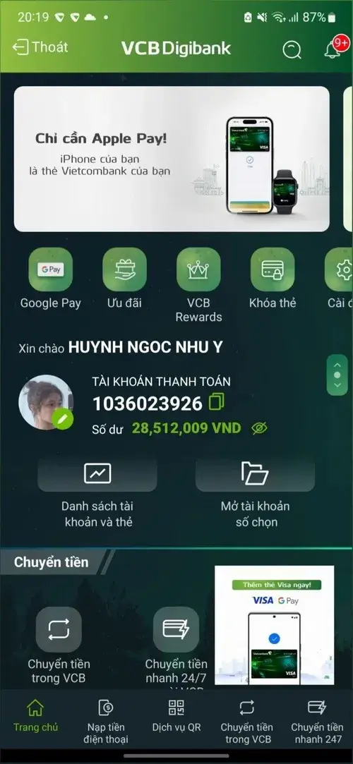 Tờ biên lai ACB với font lỗi trông rất troll