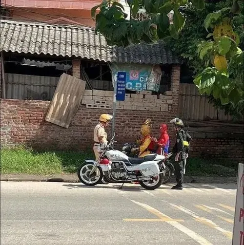 Hình công an kiểm tra tốc độ khiến ai đi ngang cũng dè
