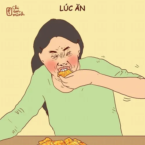 Meme vô xúc mô tả ánh nhìn lơ phơ trong không gian mềm mại