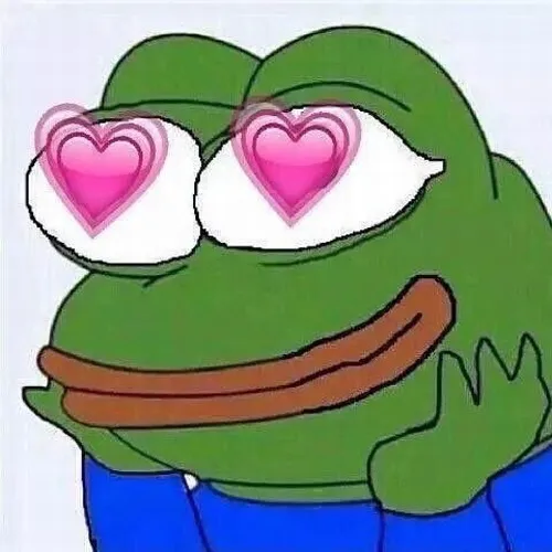 Meme ếch xanh vô tri mô tả vibe nguỵ vui mềm mại và nhẹ nhàng