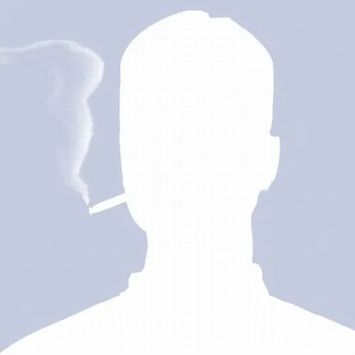 Hình đại diện hút thuốc ngầu tạo tiêu cự nén với chiều sâu bóng tối