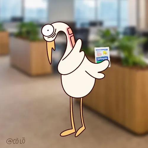 Hình troll dân content cúi laptop lưng cong như cầu vồng