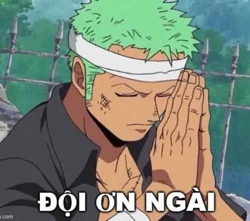 Meme Zoro đội ơn khi ai đó hỗ trợ bạn chuyện tưởng nhỏ