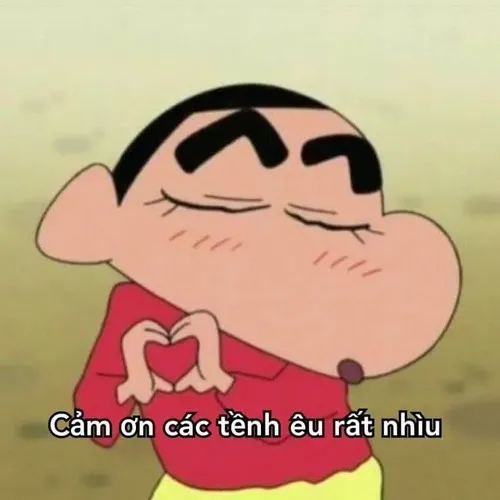 Meme hài Shin ghi ơn thể hiện thấu cảm cùng sự tử tế.