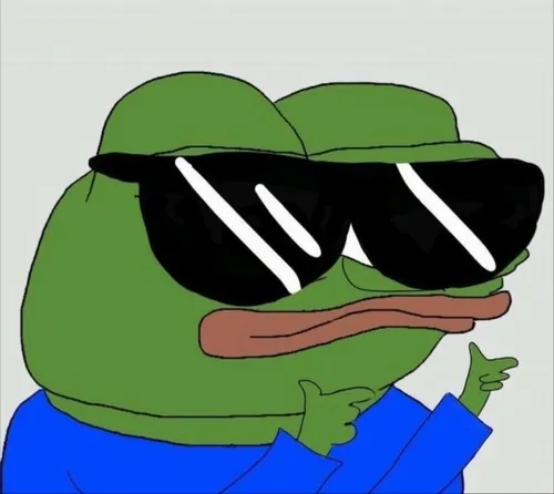 Meme hình xanh lá đang vẫy tay chào nhẹ