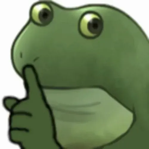 Meme ếch xanh vui nhẹ với mắt lờ đờ