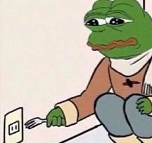 Hình chế meme vui vẻ vô tri lơ đễnh trong mắt trũng