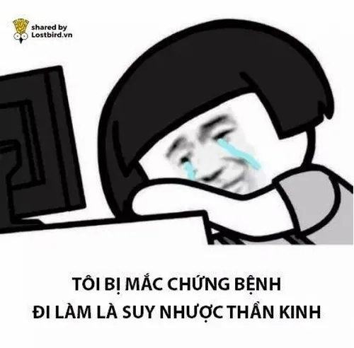 Meme hài gục ngã lưu lại biểu cảm mệt rũ vì quá tải tinh thần