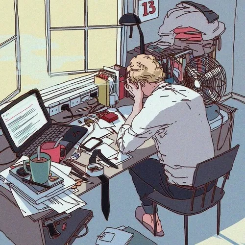 Meme anime gục ngã tái hiện dáng bệt của lúc tinh thần rơi đáy