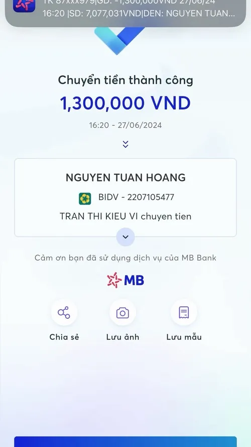 Ảnh chuyển khoản troll 40 triệu nhìn hoành tráng sai sai
