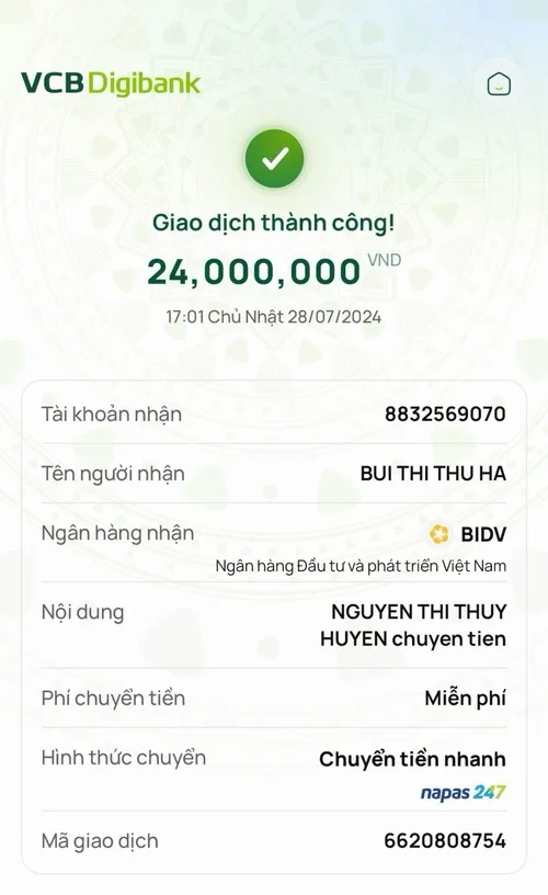 Biên lai troll số tiền 200k làm bạn bè hoang mang