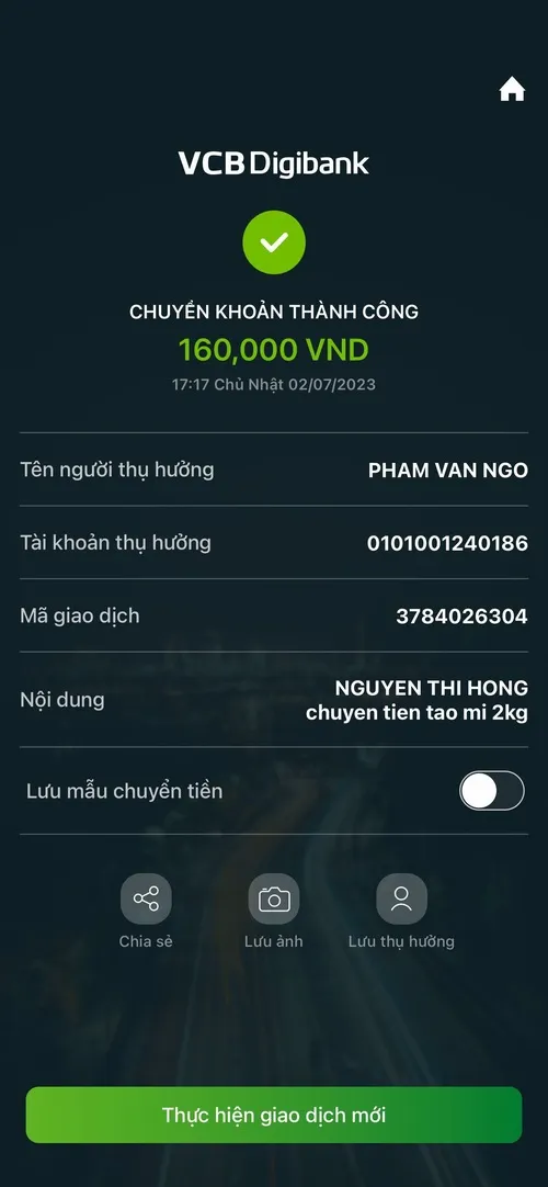 Hóa đơn chế số tiền 5 triệu nhìn không thật lắm