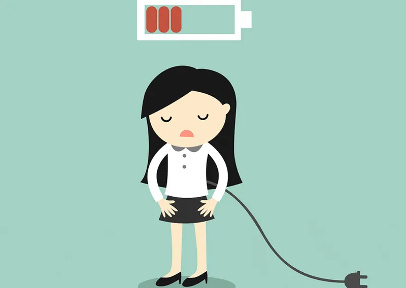 Ảnh chế cắm sạc minh họa cách sống chậm lại để phục hồi