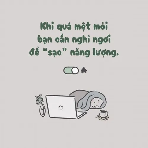 Hình meme pin đỏ biểu tượng cảnh báo tinh thần kiệt sức