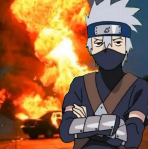 Ảnh vui sensei đội băng trán Konoha cười nửa miệng đáng yêu.